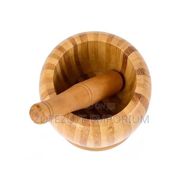 Bamboo Mortar and Pestle - main view
