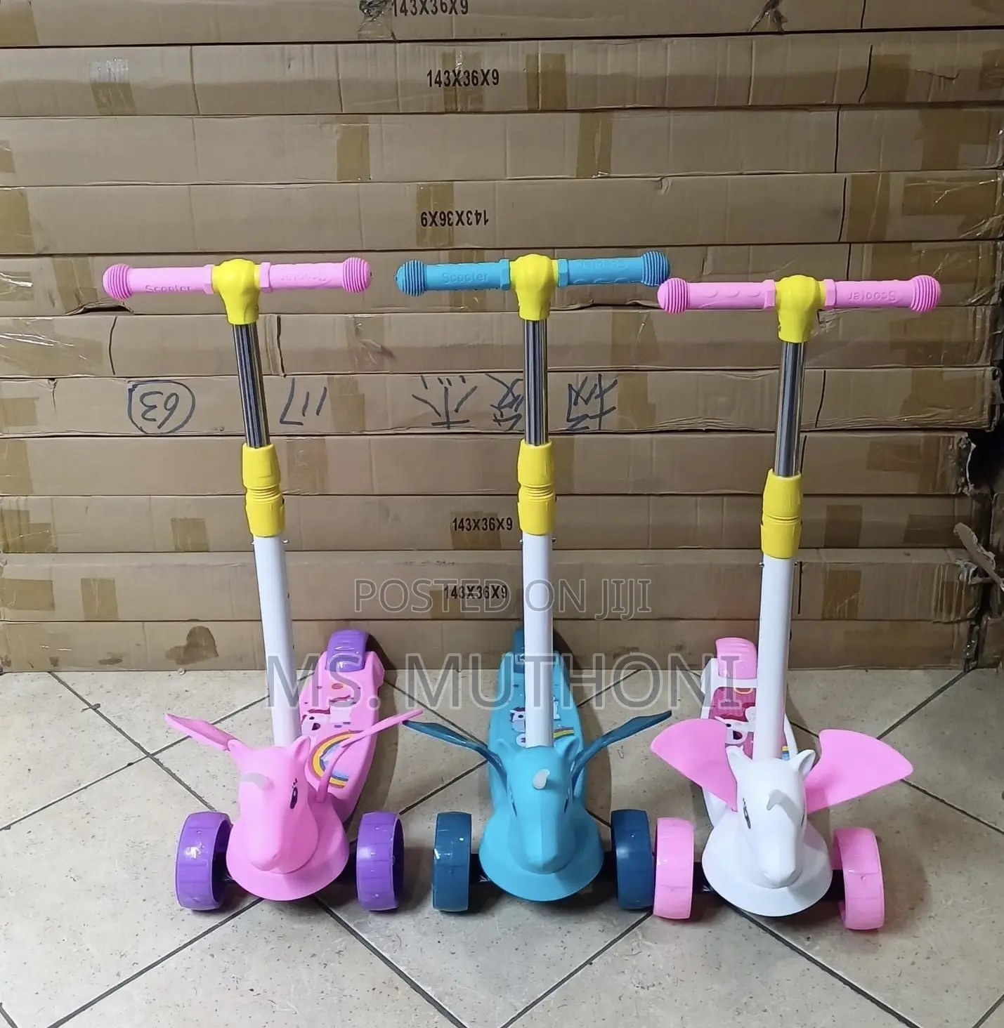 Three Wheel Unicorn Scooters for Kids