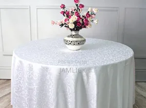 180cm Round Polyester Jacquard Tablecloth - EL