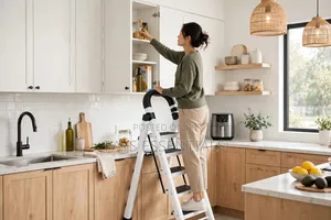 4 Step Folding Ladder With Safety Handle