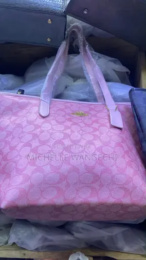 Coach Tote Bag Pink,black and Coffee Brown