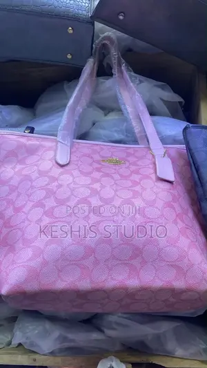 Coach Tote Bag Pink,black and Coffee Brown
