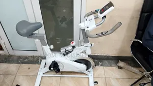 White Quality Material, Spine Bike/ Static Bike- Cardio Exercise( Big)