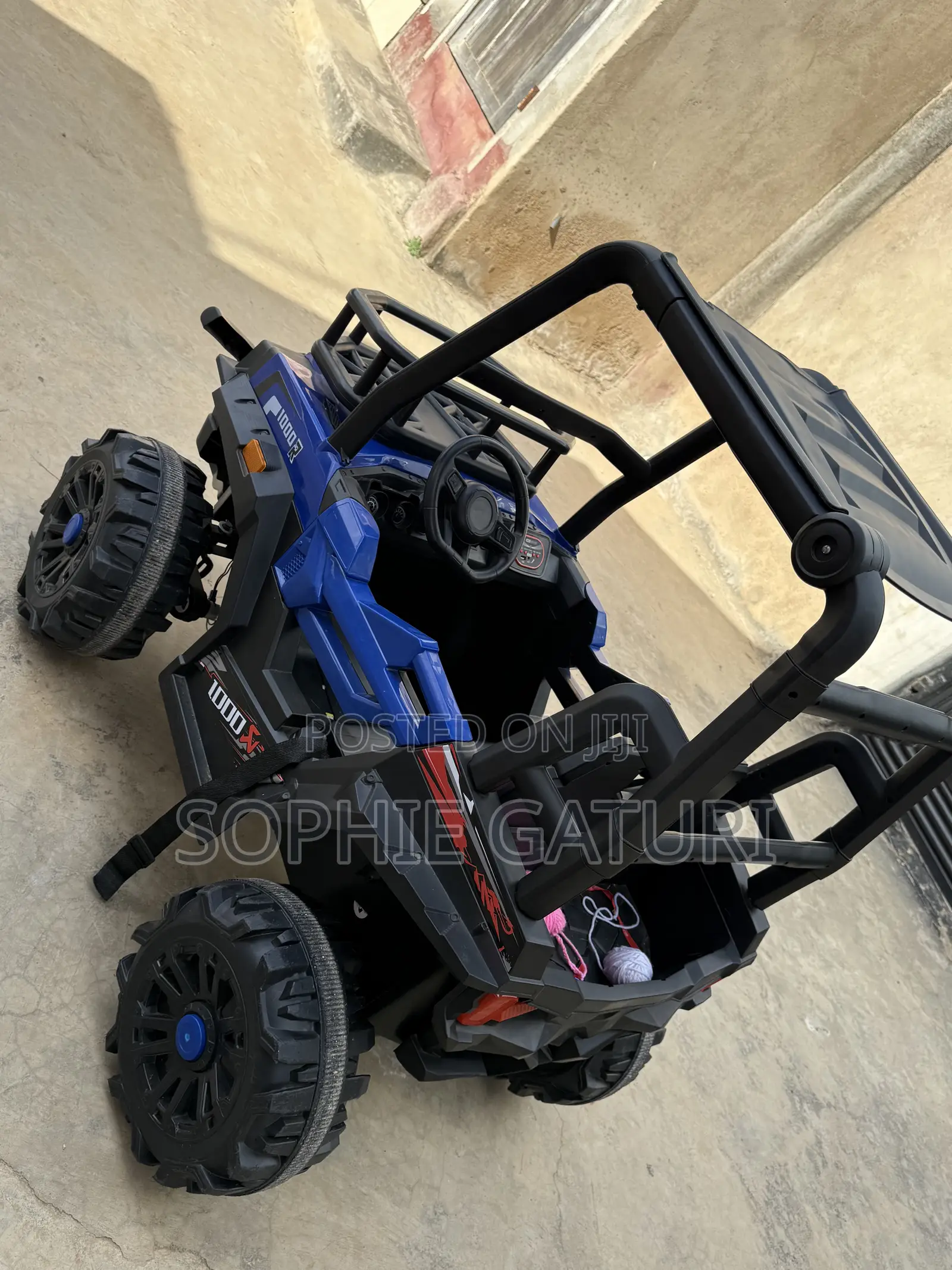 Blue Kids’ Electric Ride-on Car With Remote Control
