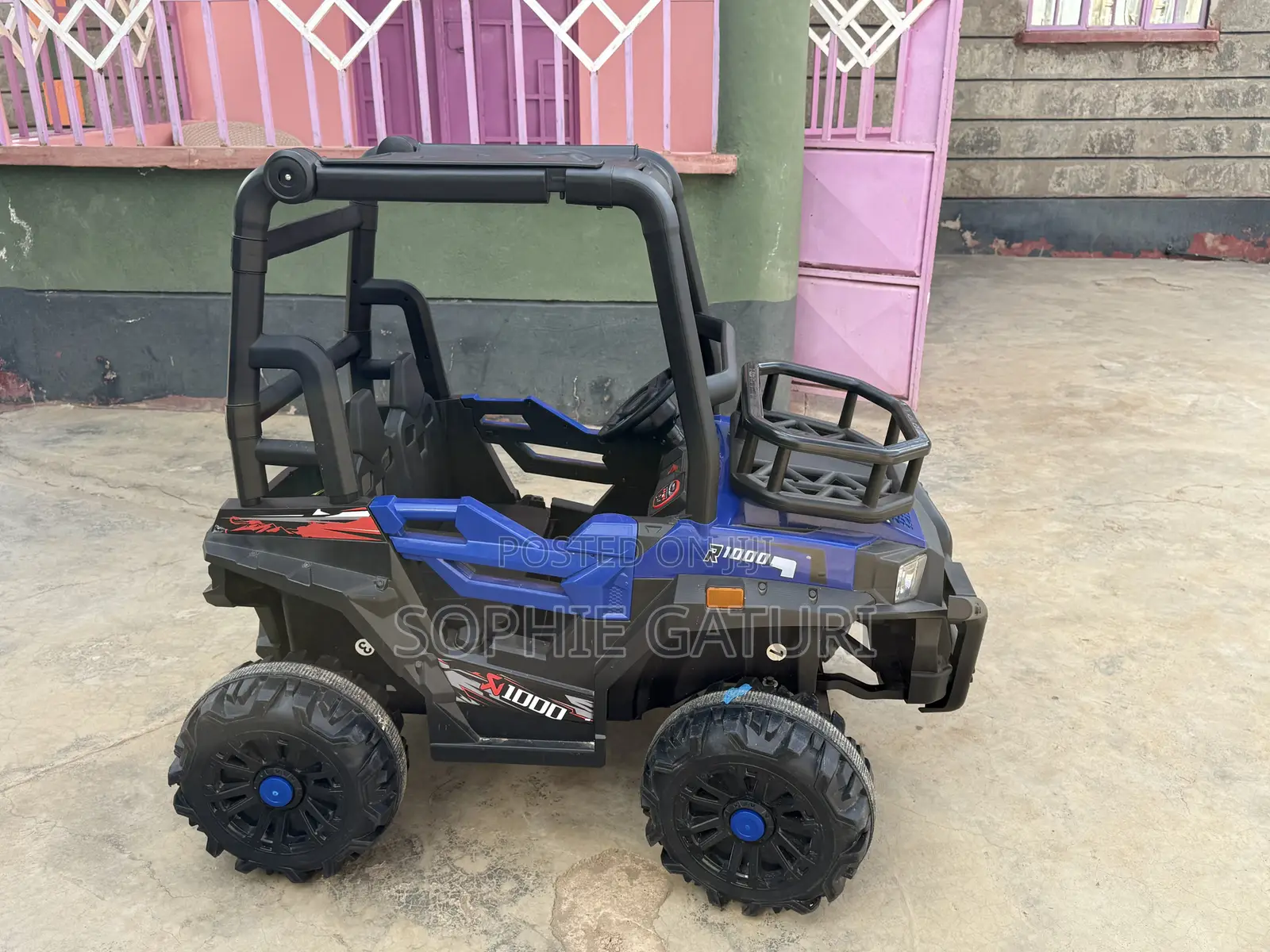 Blue Kids’ Electric Ride-on Car With Remote Control