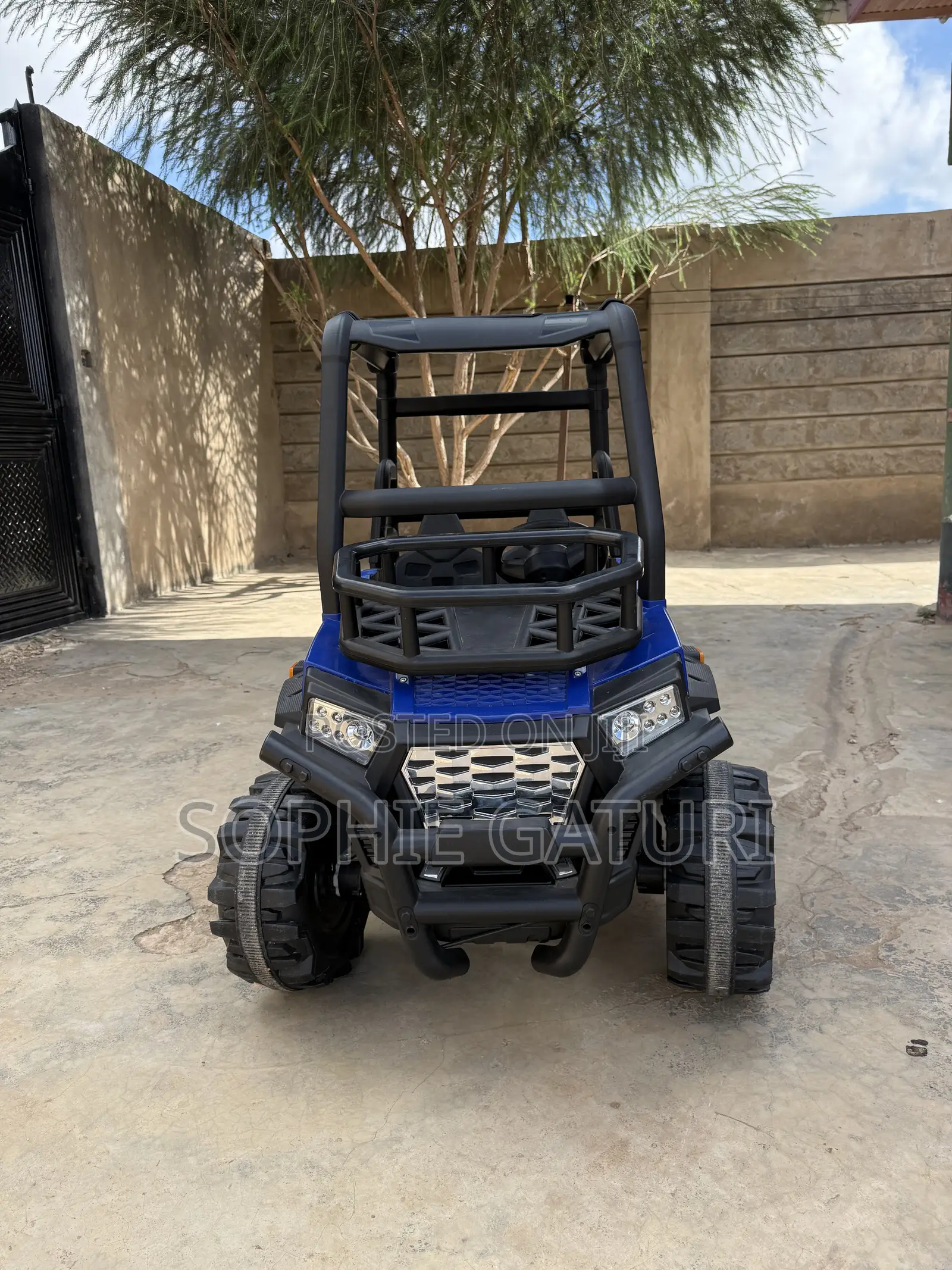 Blue Kids’ Electric Ride-on Car With Remote Control