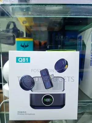 Q81 Wireless Microphone Set With Dual Mics and LED Case