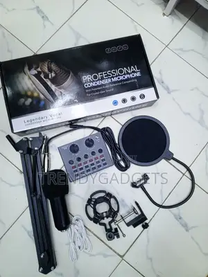 BM800 Studio Microphone Set With V8 Audio Mixer