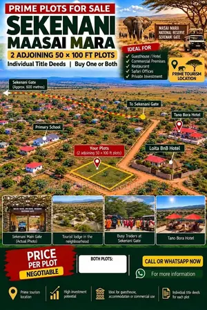 Prime 50x100 Plots for Sale in Sekenani Maasai Mara