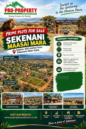 Prime 50x100 Plots for Sale in Sekenani Maasai Mara