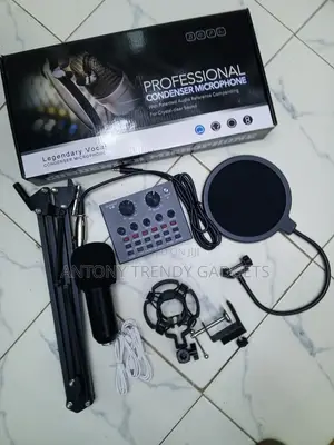 BM800 Studio Condenser Mic With V8 Voice Changer Sound Card