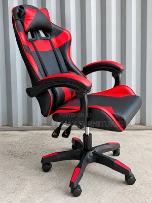 Gamer,Red and Black Premium Gaming Chair With Reclining Backrest