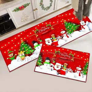 2pcs Christmas Kitchen Mat
