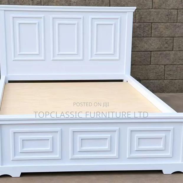 Panel Bed 5x6 Pure White  3 D Quality Bed - main view