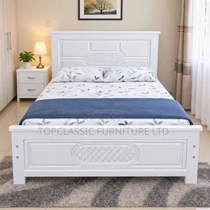 Panel Bed 5x6 Pure White  3 D Quality Bed