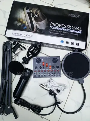 BM800 Podcast Microphone Bundle With V8S Audio Mixer