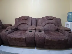 Semi Cliner Sofa Set, 7 Seater, Used for Less Than One Year