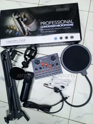 BM800 Streaming Mic Set With V8S Sound Card and Shock Mount