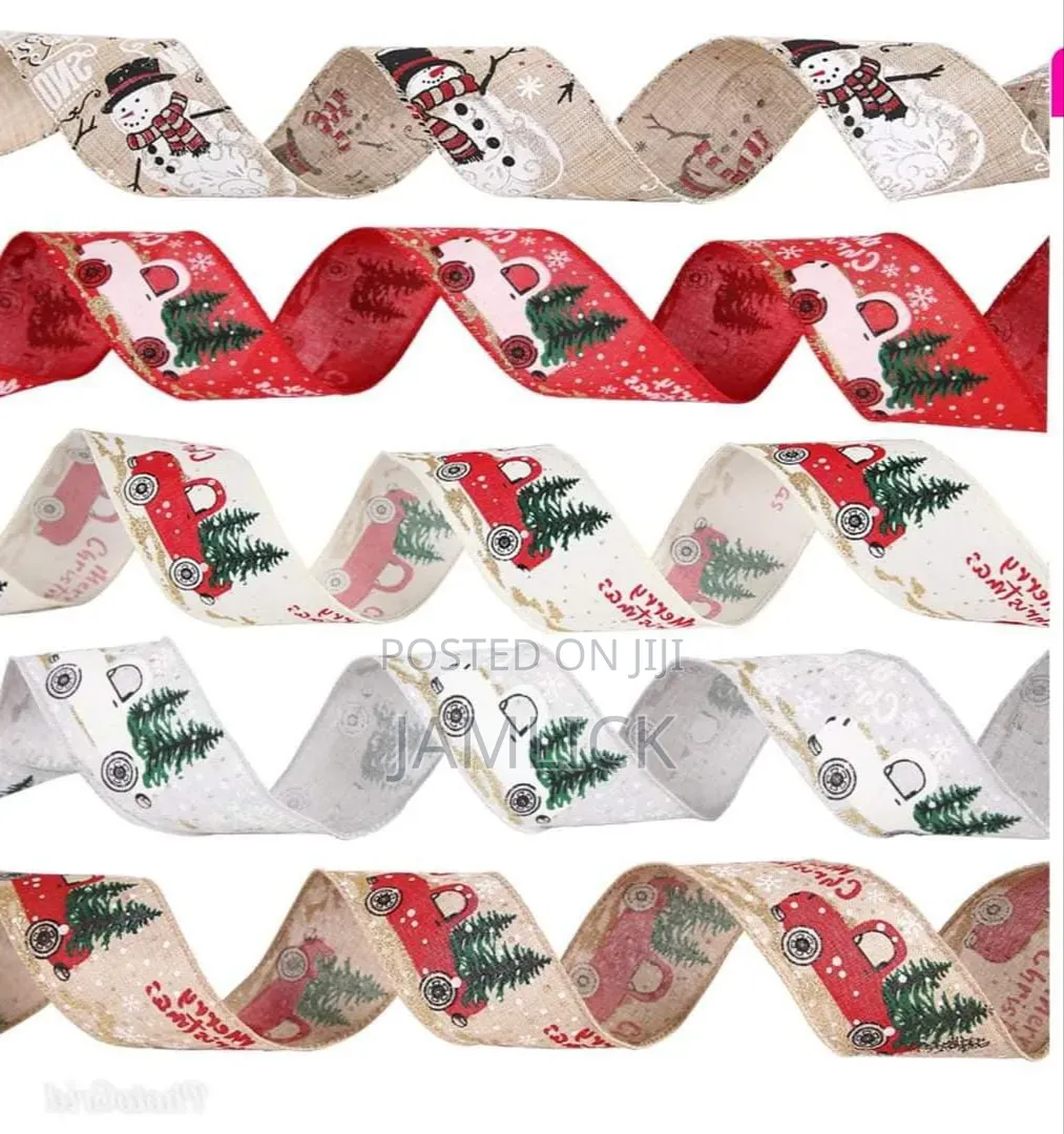 5 Metres Christmas Themed Ribbon - Zy