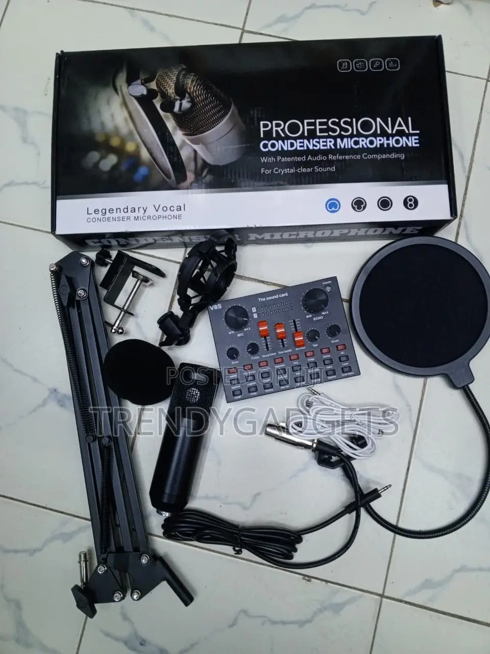 BM800 Vocal Microphone Set With Shock Mount and Pop Filter