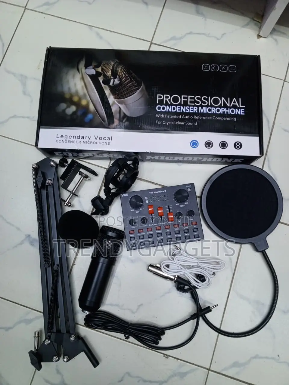 BM800 Vocal Microphone Set With Shock Mount and Pop Filter