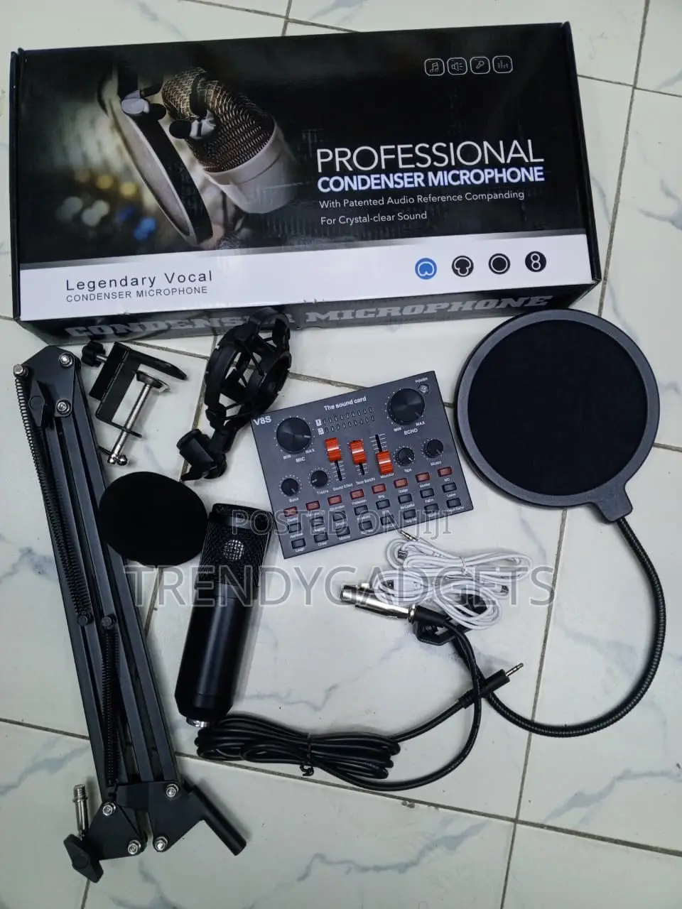 BM800 Vocal Microphone Set With Shock Mount and Pop Filter