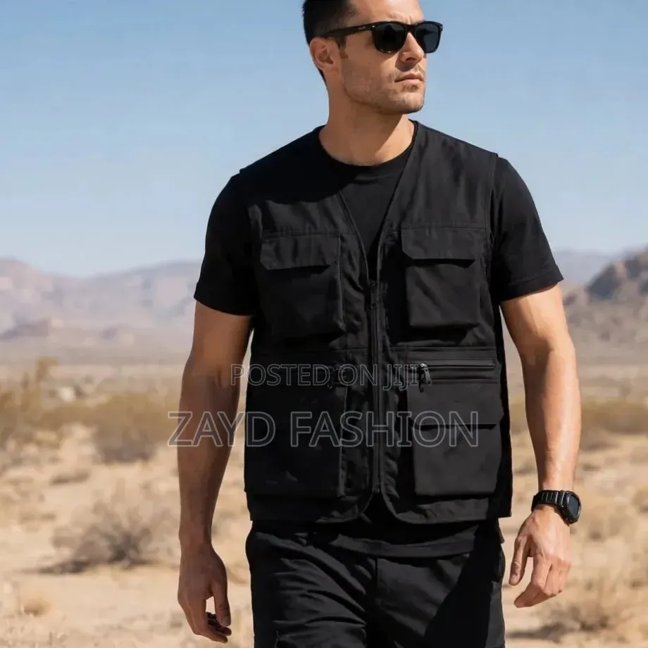 Black Tactical Half Jacket