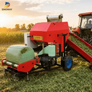 Electric Silage Baler and Wrapper Machine for Small Farm Use