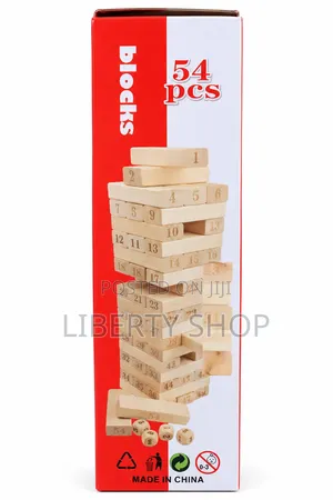 Jenga Wooden Stacking Blocks Game – Classic Tower Building Board Game
