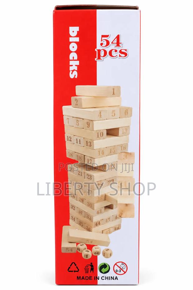 Jenga Wooden Stacking Blocks Game – Classic Tower Building Board Game - main view