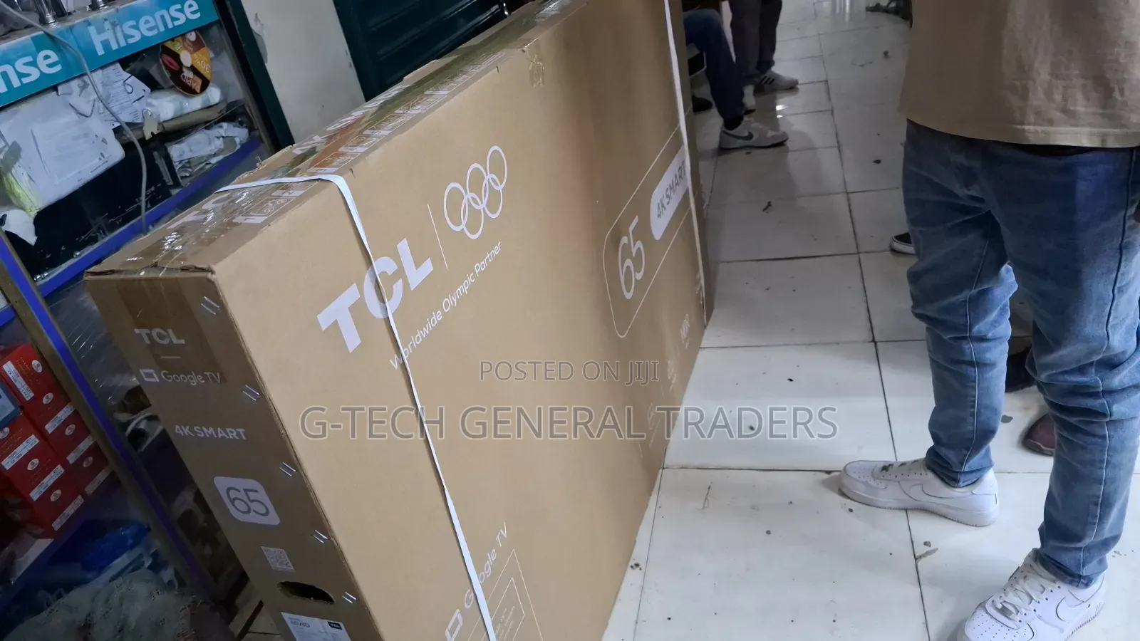 TCL 65” 4k Smart TV (Model 65v6d).