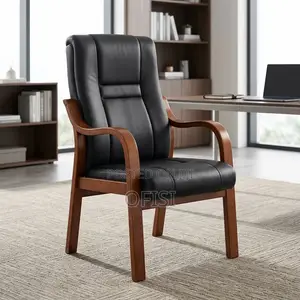 Office Chair; Padded Leather Office Visitor Chair