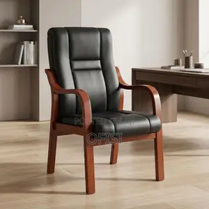 Office Chair; Padded Leather Office Visitor Chair