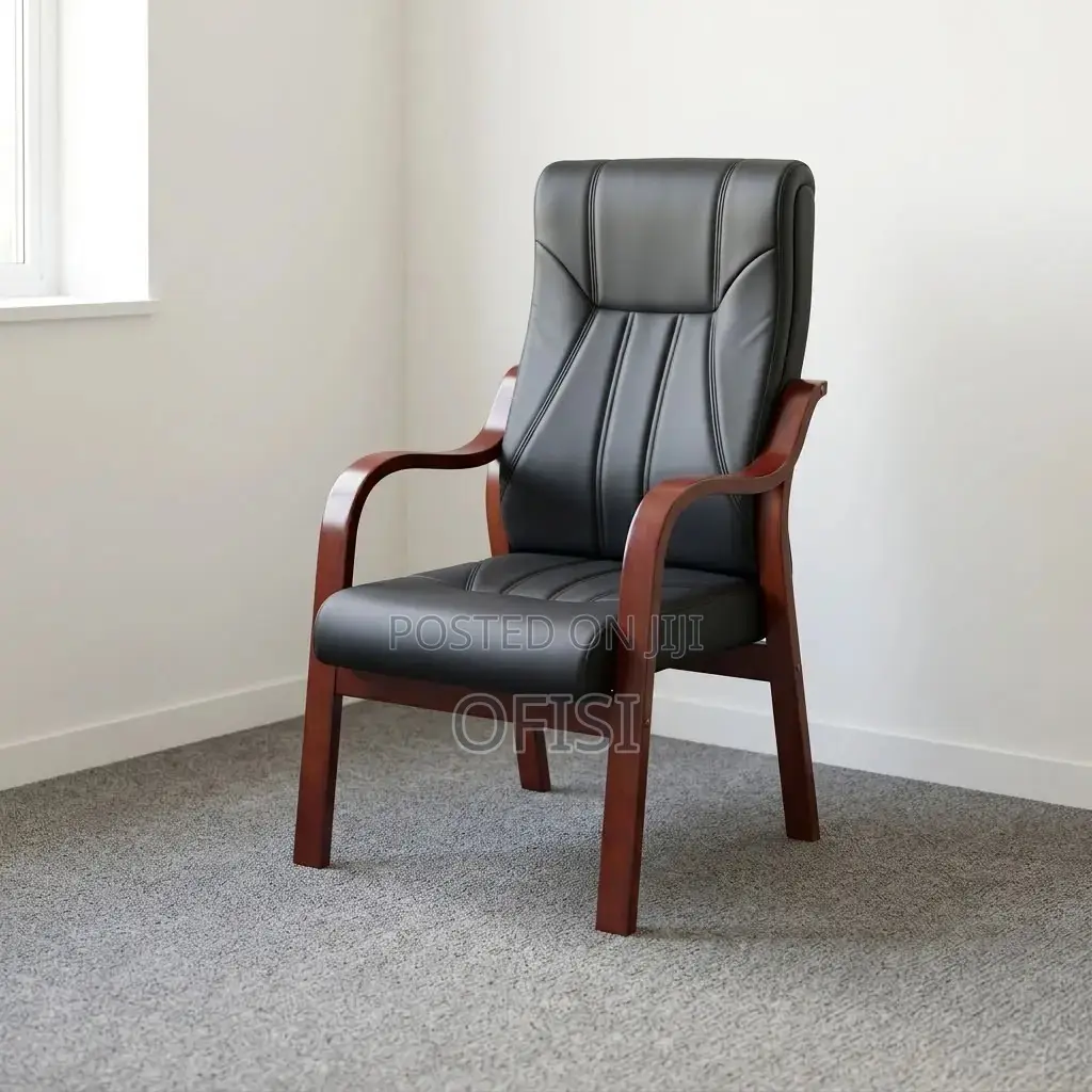 Office Chair; Padded Leather Office Visitor Chair