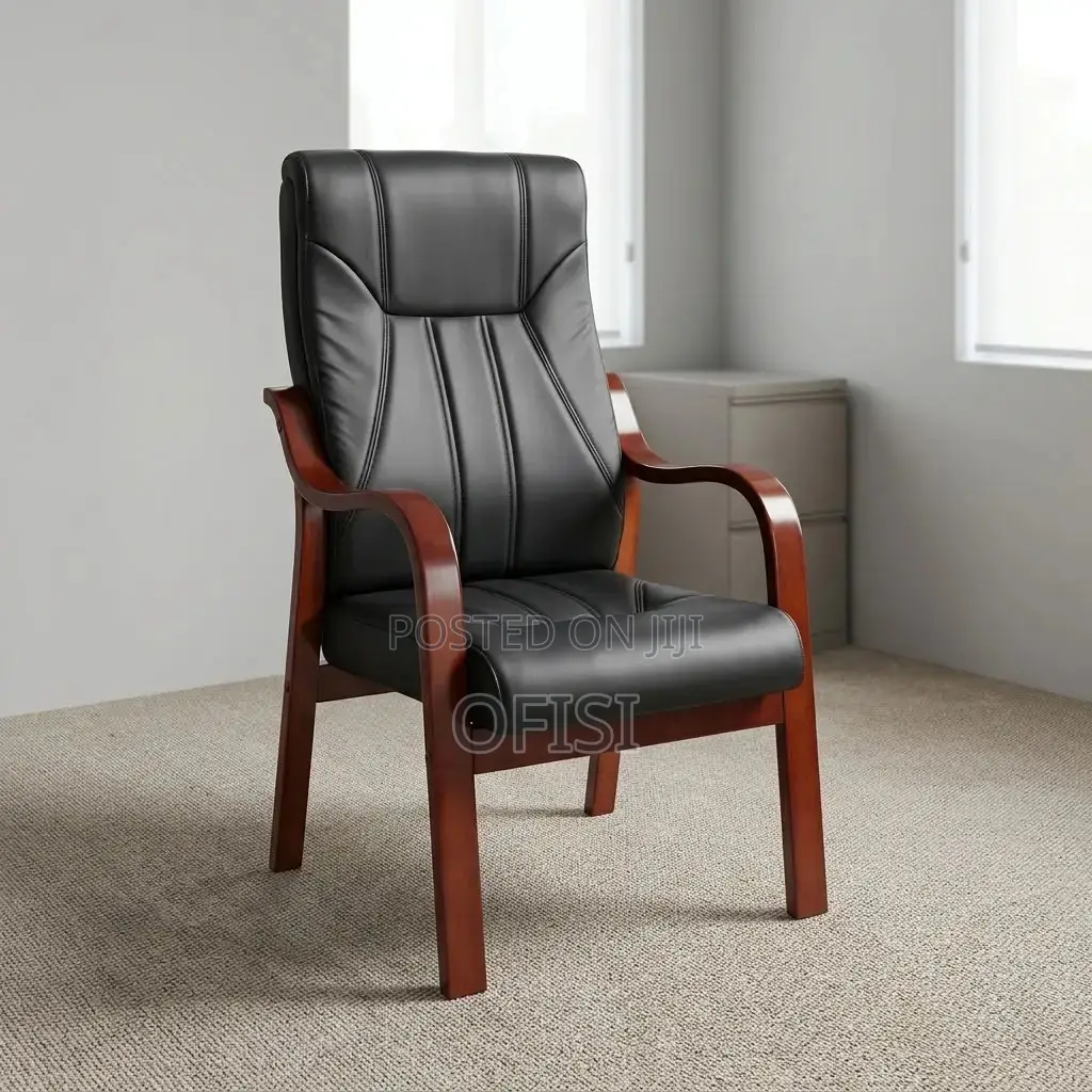 Office Chair; Padded Leather Office Visitor Chair