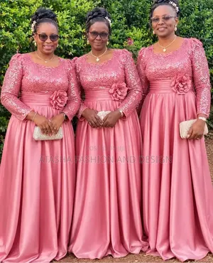 Wedding Dresses Long Sequin Pinks and Lace Upper Part