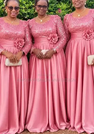 Wedding Dresses Long Sequin Pinks and Lace Upper Part