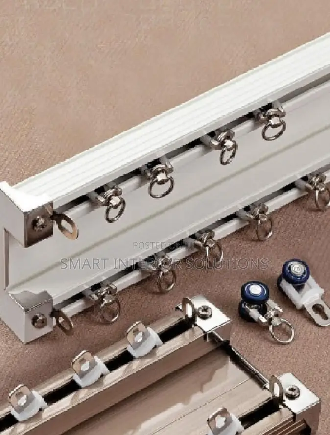 Rust-Free Straight Double Curtain Rails