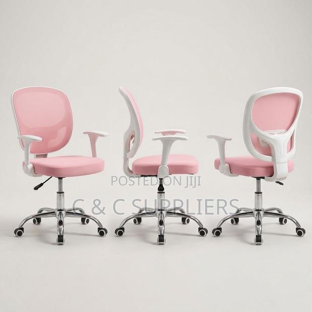 Adjustable Ergonomic Kid's Pink Chair - thumbnail 8