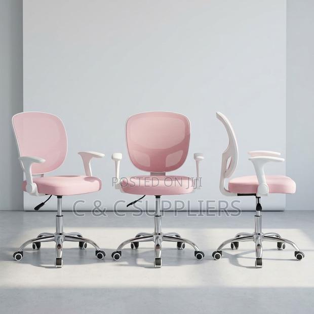 Adjustable Ergonomic Kid's Pink Chair - thumbnail 6