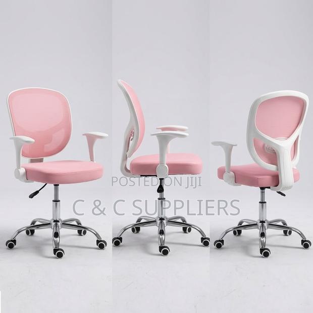 Adjustable Ergonomic Kid's Pink Chair - thumbnail 11