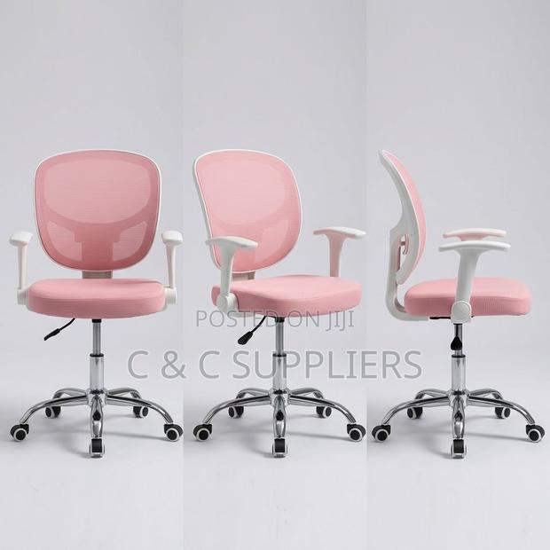 Adjustable Ergonomic Kid's Pink Chair - thumbnail 14