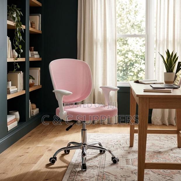 Adjustable Ergonomic Kid's Pink Chair - thumbnail 7