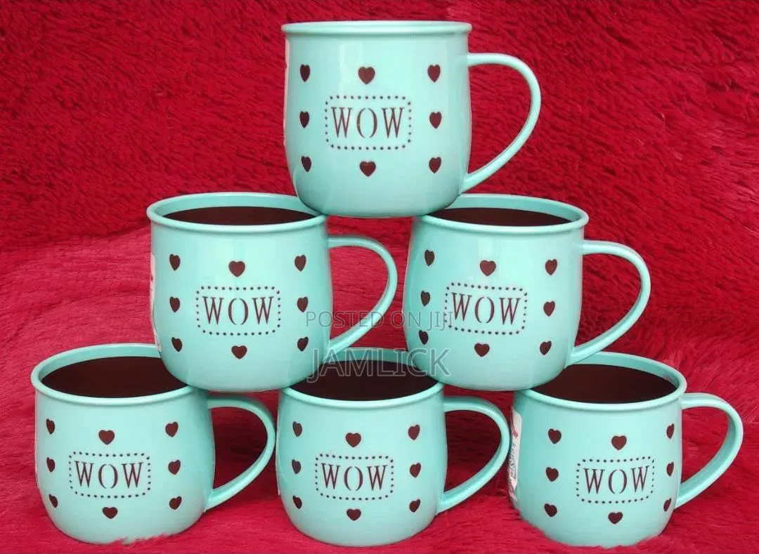 12PCS WOW Plastic Mugs Set Reusable Drinking Cups - RAMF122