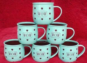 12PCS WOW Plastic Mugs Set Reusable Drinking Cups - RAMF122