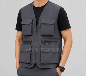 Grey Sleeveless Tactical Jacket