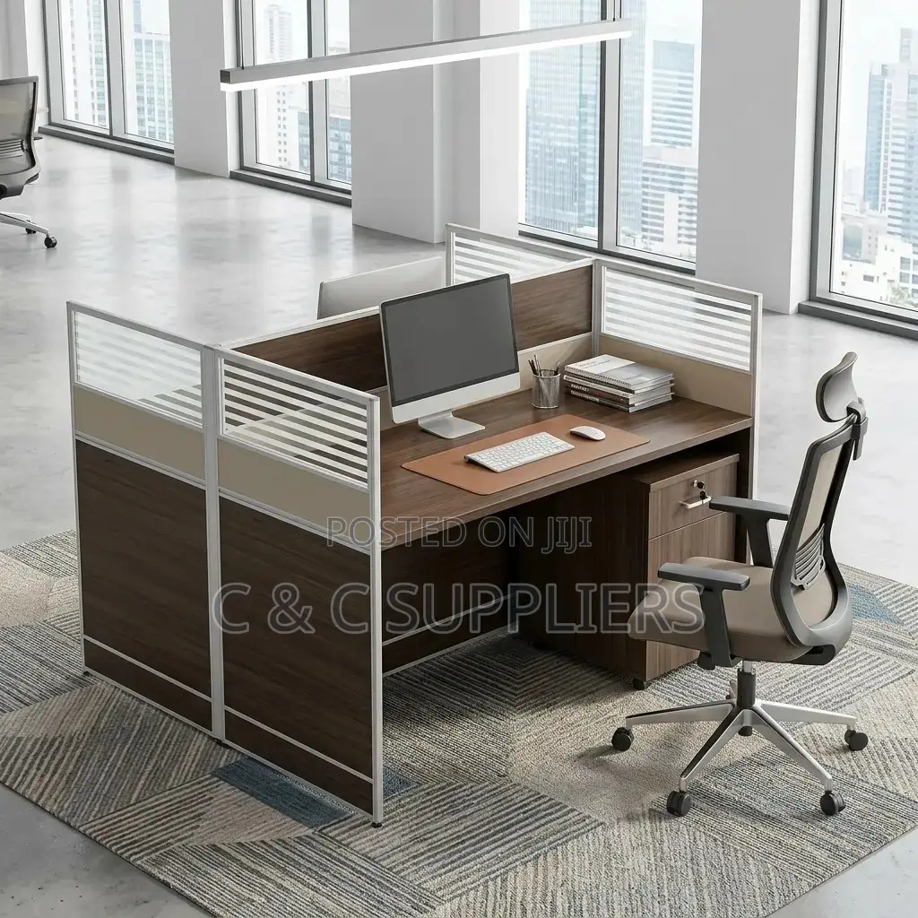 Modern 2-Seater Staff Workstation