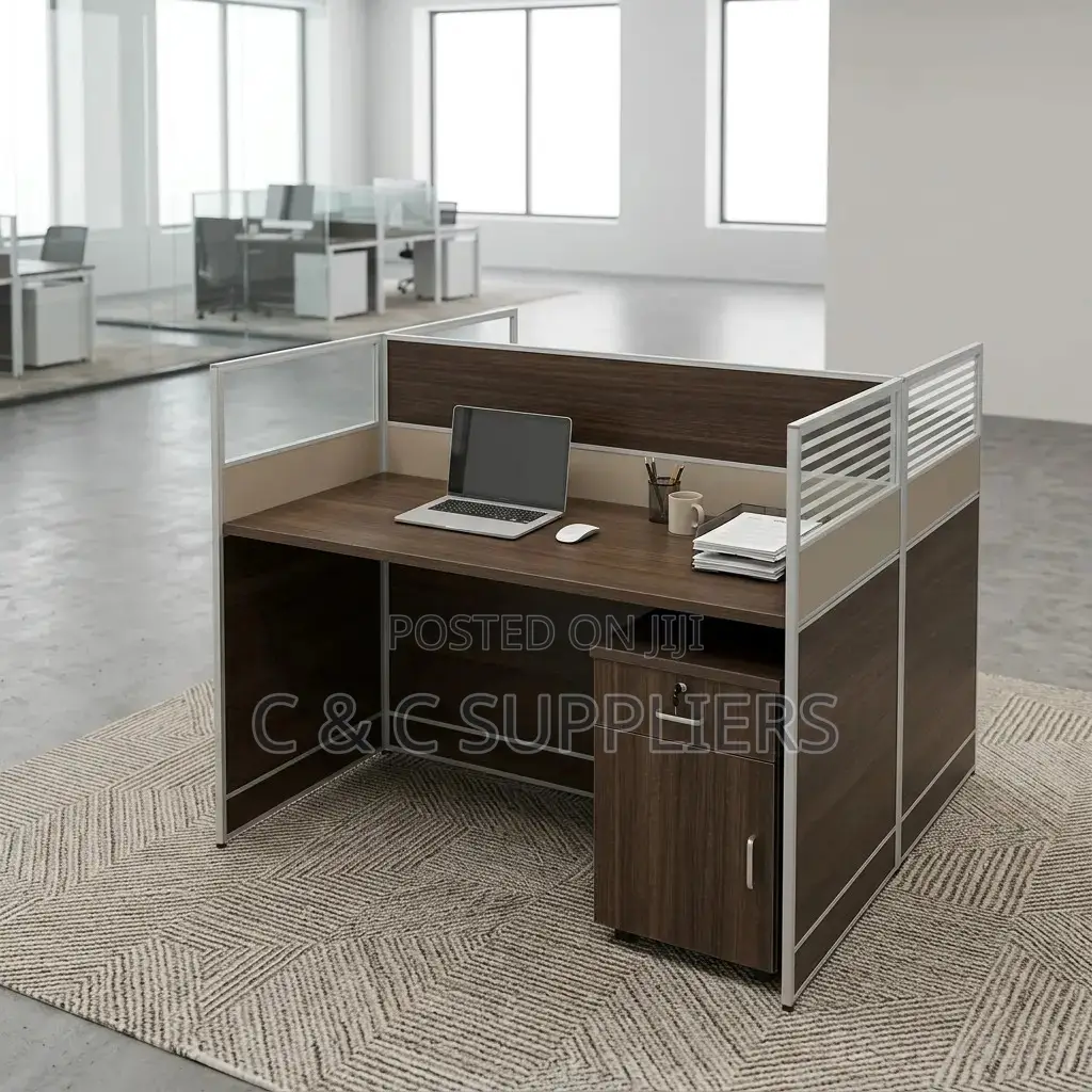 Modern 2-Seater Staff Workstation
