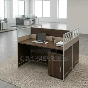 Modern 2-Seater Staff Workstation