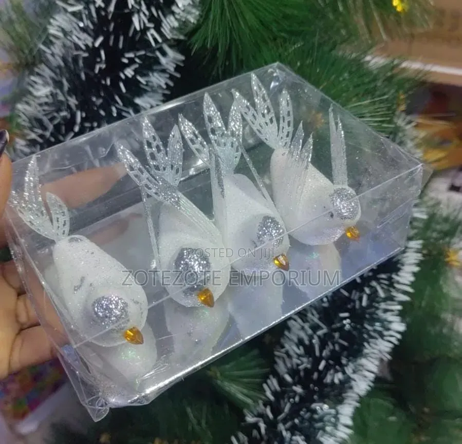 4Pcs Christmas Dove Decor